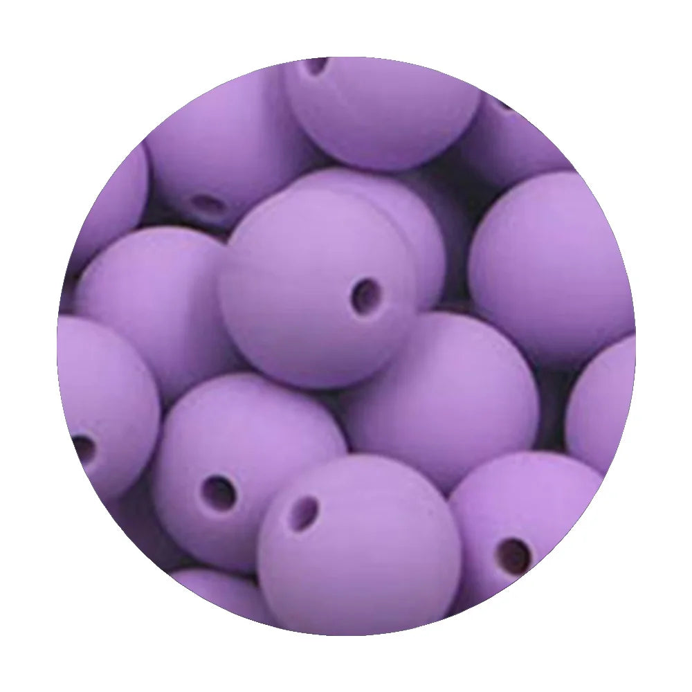 50Pcs Silicone Spacer Beads - 9/12/15mm Round Loose Beads for DIY Necklace Bracelet Jewelry Making