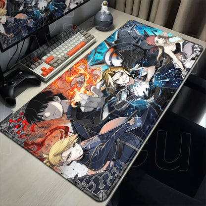 Fullmetal Alchemist XXL Gaming Mouse Pad – Large Anti-Slip Keyboard Desk Mat for Home & Office