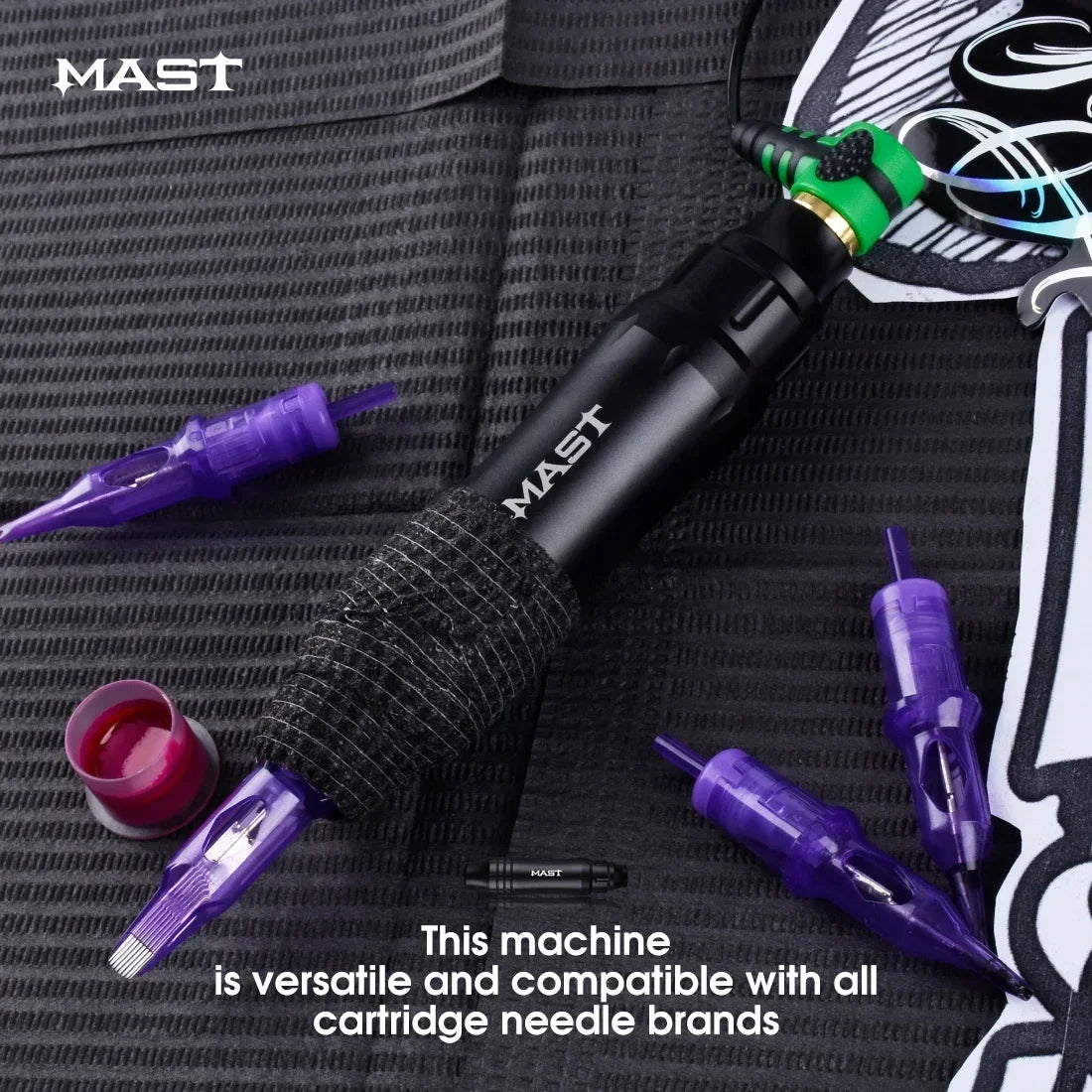 Ultra Mast P10 Tattoo Machine Kit – OLED Screen Pen, RCA, Cartridge Needles & Complete Tattoo Set