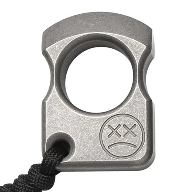 Outdoor Survival Tool: Alloy Steel EDC Tactical Multifunctional Ring Pendant with Titanium Window Breaker
