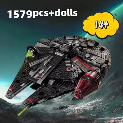 MOC 1579PCS Dark Falcon Starfleet Spacecraft — 75389 DIY Model Assembly Set, Children's Toy & Christmas Gift