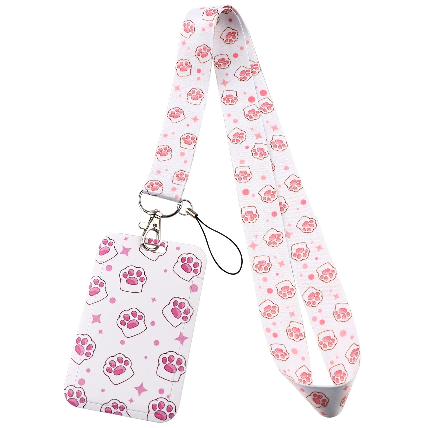 Cartoon Cat Lanyard Keychain – Multifunctional ID Card Badge Holder, Camera USB, Phone Neck Strap Accessories