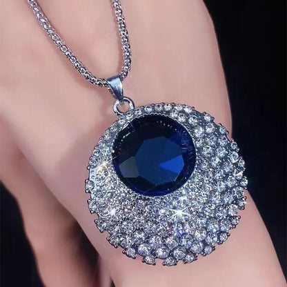 Opal Tulip Long Sweater Necklace – Elegant Floral Pendant Chain for Women Autumn Winter Fashion Accessories