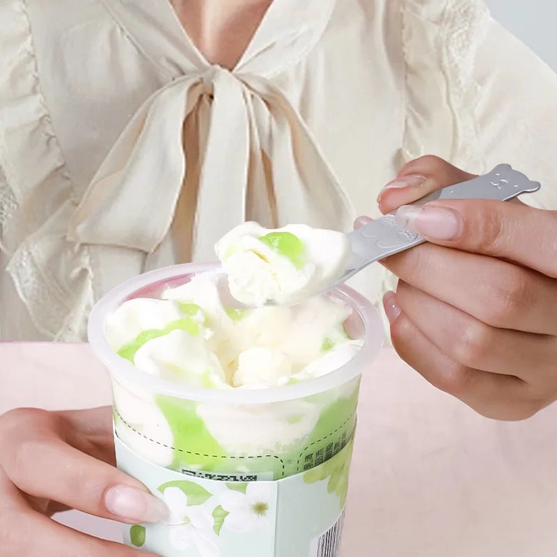 Self-Melting Ice Cream Spoon - Aluminum Dessert Scoop for Pudding, Cake & Small Treats