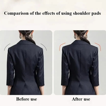 6-Piece Soft Breathable Sponge Shoulder Pads Set – Thickened Sewing Accessories for Dresses, Suits & Jackets (Unisex, 3 Colors)