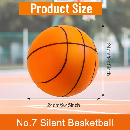 Silent Dribbling Indoor Basketball – Foam Ball Size 3/5/7, High Bounce, Noiseless & Non-Deforming