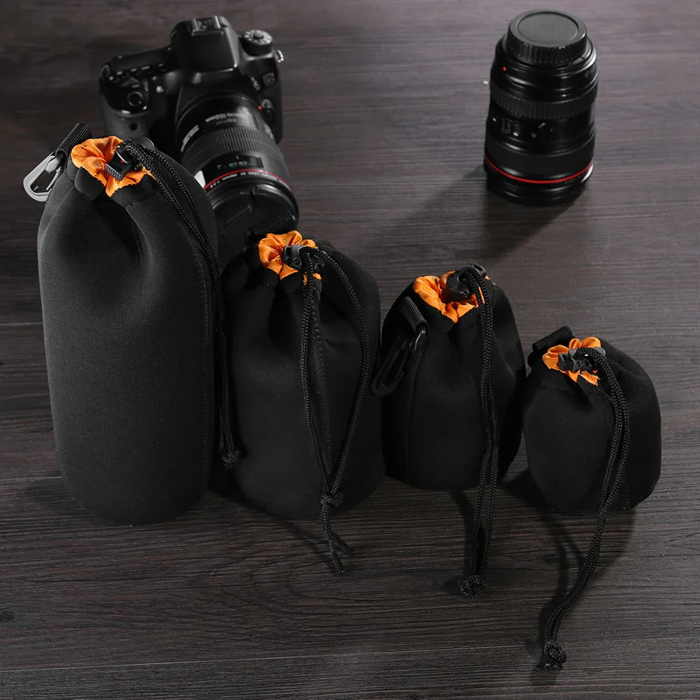 Neoprene Camera Lens Pouch — Waterproof Soft Case for Canon, Sony & Most DSLR Cameras