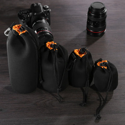 Neoprene Camera Lens Pouch — Waterproof Soft Case for Canon, Sony & Most DSLR Cameras