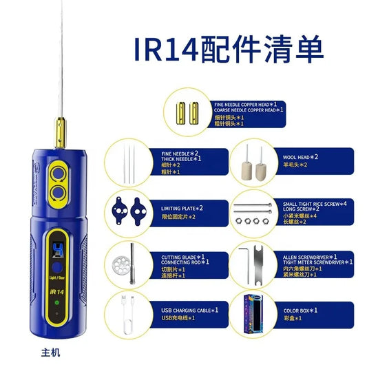 MECHANIC IR10 Pro IR13 IR14 IR16 Electric OCA Glue Removal Tool – Rechargeable Phone Screen Cleaning, Grinding & Polishing Tool
