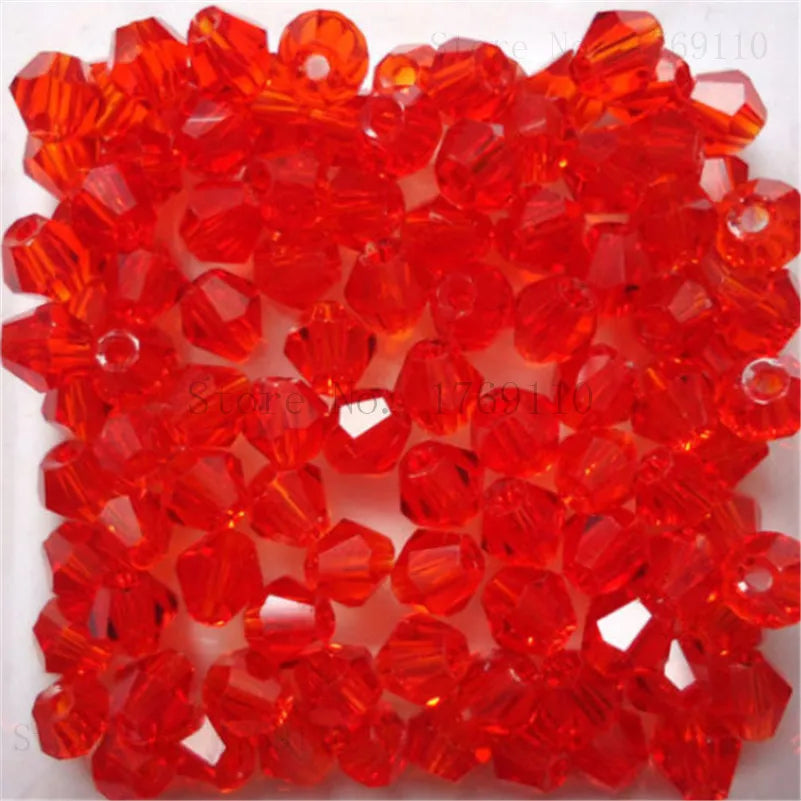 Isywaka 3–8mm Austria Crystal Bicone Glass Beads – Colorful Faceted Loose Spacer Beads for DIY Jewelry Making, Bracelet & Charm Craft Supplies