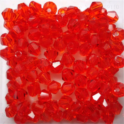 Isywaka 3–8mm Austria Crystal Bicone Glass Beads – Colorful Faceted Loose Spacer Beads for DIY Jewelry Making, Bracelet & Charm Craft Supplies