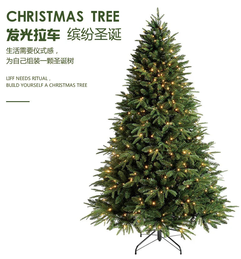 High-End PE Mixed Artificial Christmas Tree — 1.2m & 1.8m Decorative Holiday Tree for Gifts & Home Decor