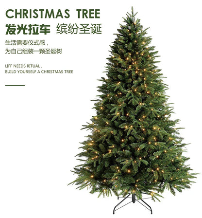High-End PE Mixed Artificial Christmas Tree — 1.2m & 1.8m Decorative Holiday Tree for Gifts & Home Decor