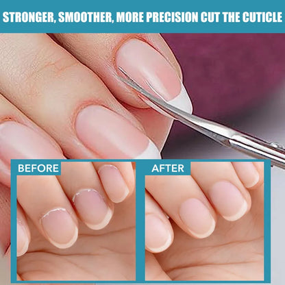 Stainless Steel Cuticle Scissors - Dead Skin Remover for Nails, Art Clippers, Russian Nail Scissors, Manicure Curved Tip
