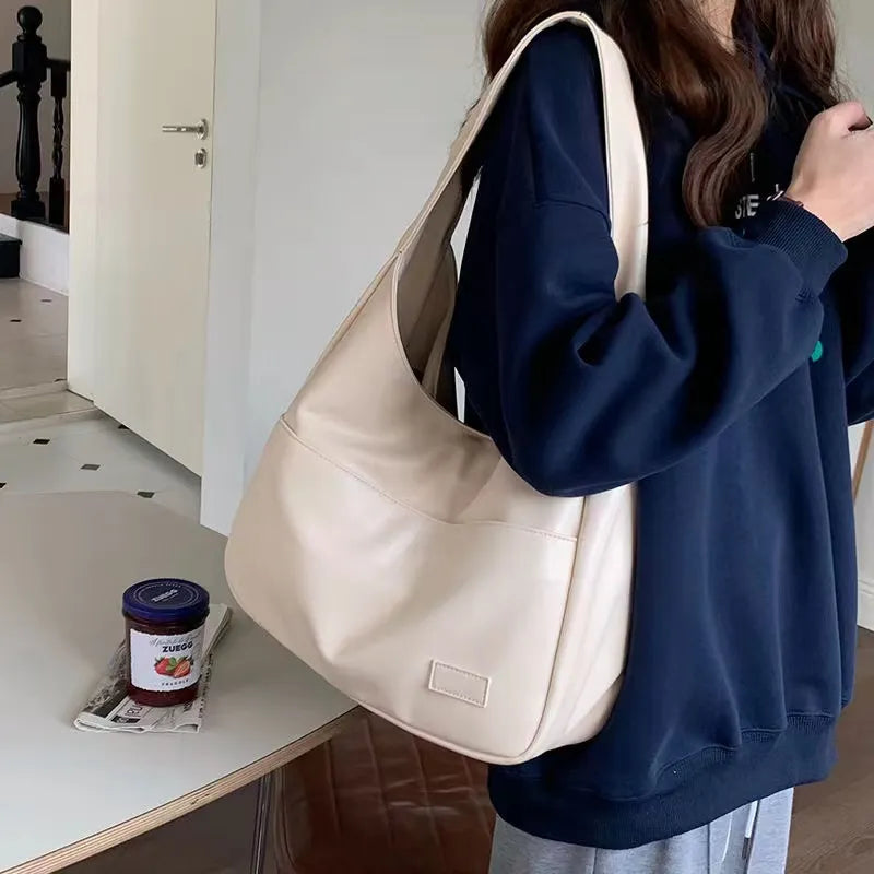 Large Capacity Tote Bag | Women's New Trendy Shoulder Bag | Simple & Versatile Commuter Bag | Fashionable Student Classroom Bag