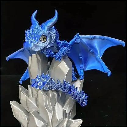 3D Printed Movable Dragon Fidget Toy – Rotatable Articulated Desktop Ornament & Gift for Kids & Adults