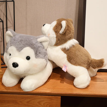 30/40cm Cute Husky Dog Plush Toy – Soft Kawaii Stuffed Puppy Pillow Doll for Xmas Gift