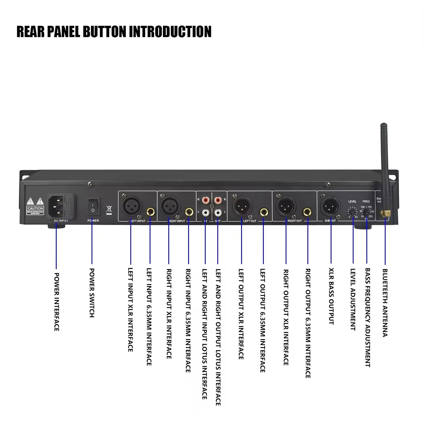 EQ31SUB Digital Equalizer - 31 Stage Tuner for Professional Stage Performance & Noise Reduction