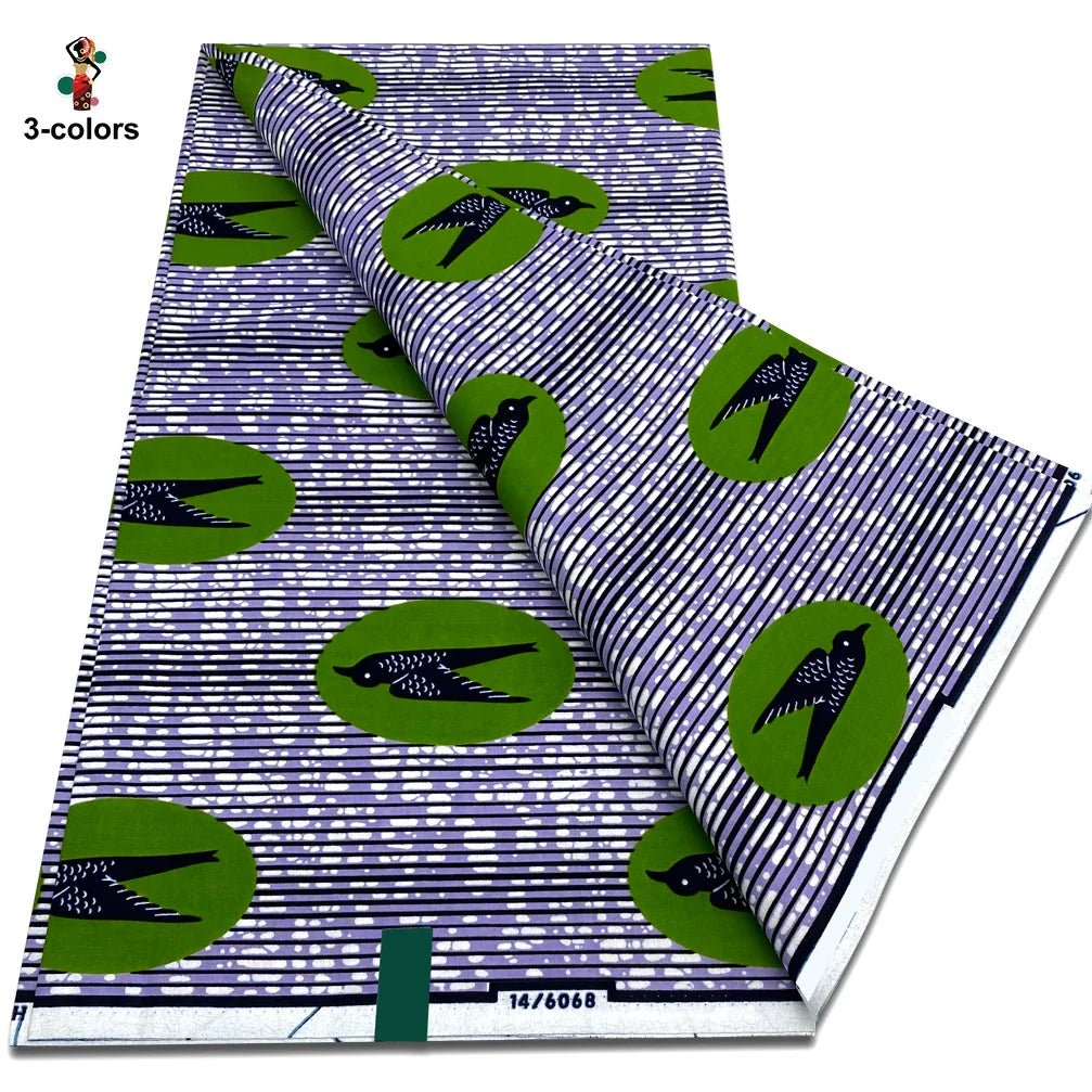 Newest African Ankara Wax Fabric - 100% Cotton Soft Dutch Hollandais Pagne Print for Dresses & Sewing