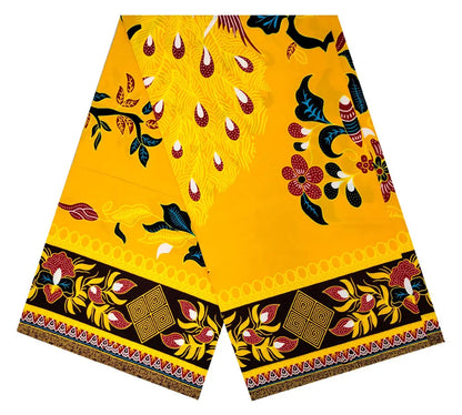 100% Cotton African Ankara Wax Fabric - Soft Real Wax Print for Dresses