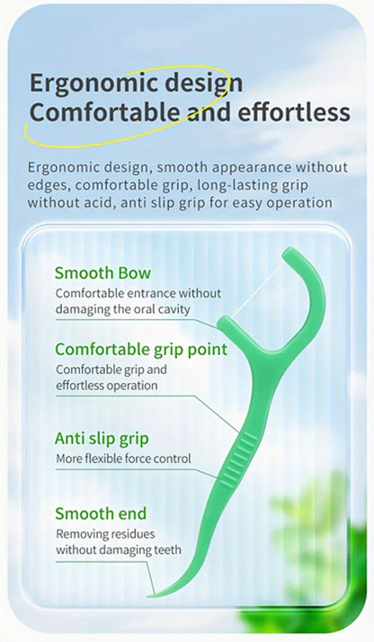 50/150/300PCS Mint & Original Dental Floss Picks – Interdental Cleaning Tools in Two Styles