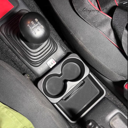 Car Center Console Storage Box with Cup Holder – Multifunctional Organizer for 1998–2018 Suzuki Jimny MT