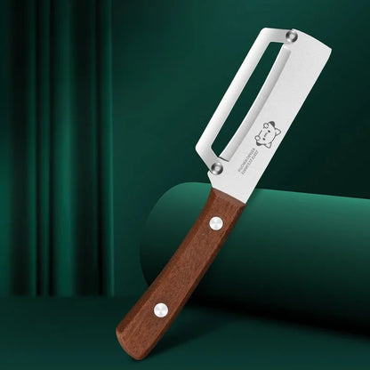 Wooden Handle Paring Knife – Premium Kitchen Fruit & Sugarcane Scraping Tool
