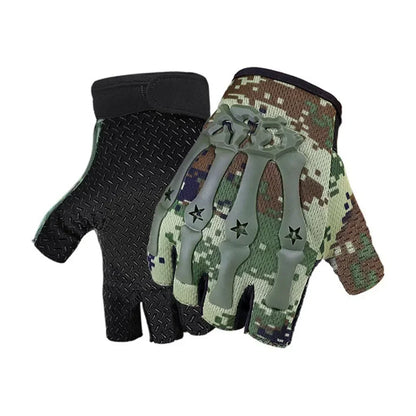 Fingerless Riding Gloves – Non-Slip Half Finger Gloves for Motorcycle, Cycling, Climbing, Hiking & Outdoor Sports