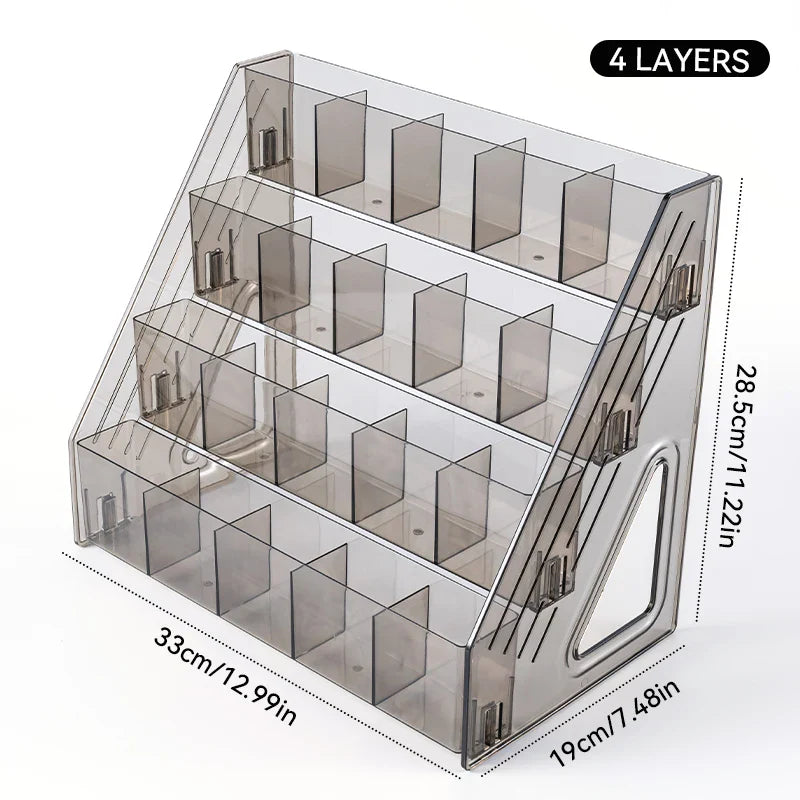 Multi-Layer Acrylic Nail Polish Display Rack – 3/4/5/6/7 Tier Transparent Organizer