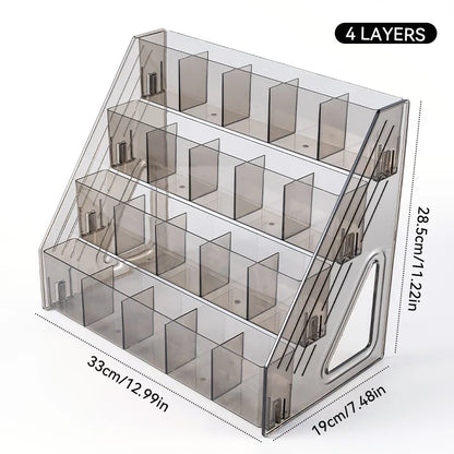 Multi-Layer Acrylic Nail Polish Display Rack – 3/4/5/6/7 Tier Transparent Organizer