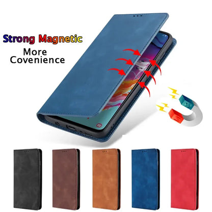 PU Leather Wallet Case for OPPO Realme C Series (C1–C67) – Flip Cover with Card Holder & Stand Function