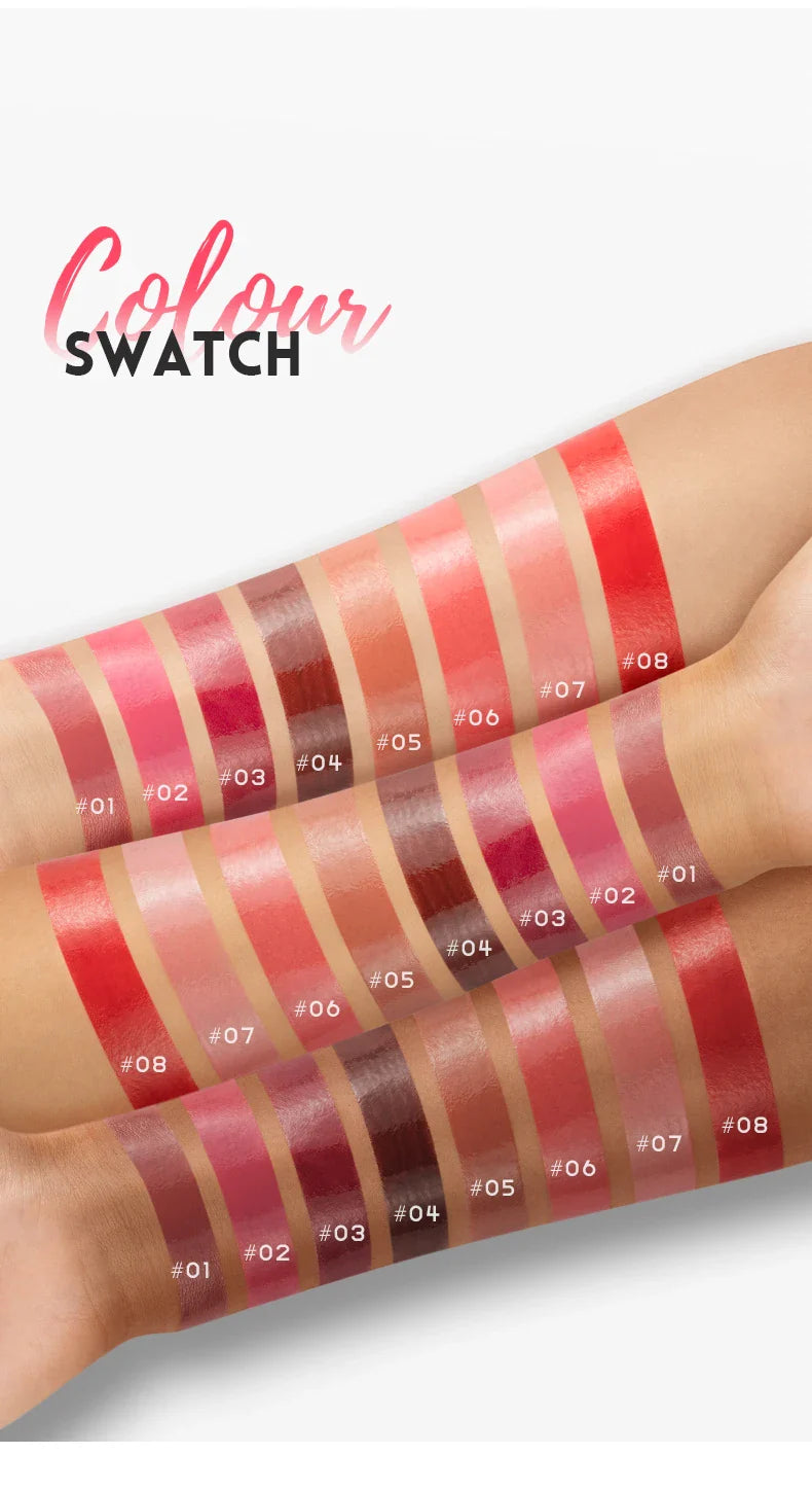 Watery Mirror Lipstick – White, Moisturizing Lip Gloss with Water-Light Shine, Non-Sticky Formula
