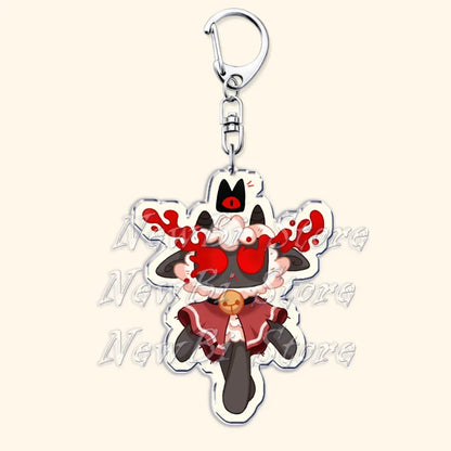 Funny Dark Video Game Sheep Keychain – Cute Lamb & Goat Bag Accessory Gamer Gift