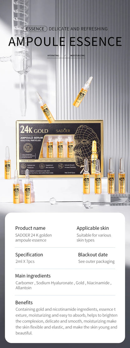Vitamin C Face Serum – Whitening, Dark Spot & Freckle Removal, Hyaluronic Pore Minimizer & Anti-Aging Essence
