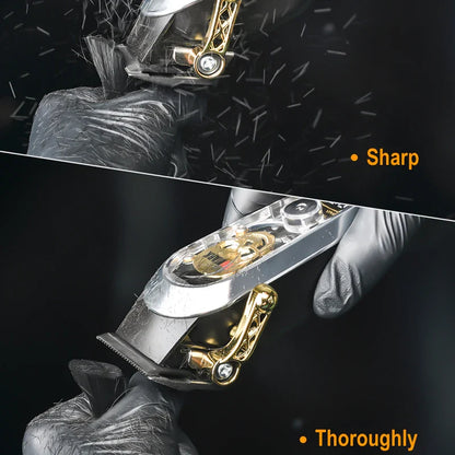 WMARK NG-130 Wireless Charging Hair Clipper – High Speed Professional Type-C Rechargeable Cutter with Charging Stand