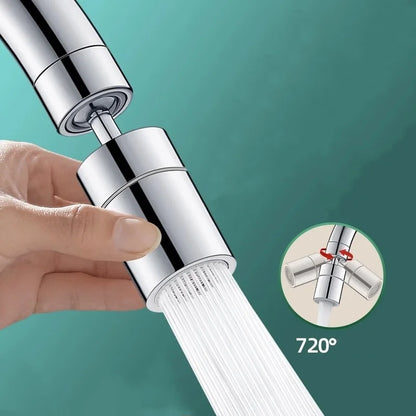 New 2-Mode Kitchen Faucet Spray Head – Adjustable 360° Rotary Splashback Nozzle & Aerator Filter