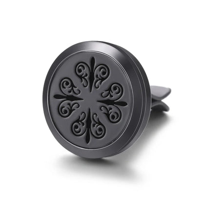 All-Black Tree of Life Car Air Freshener – Stainless Steel Aromatherapy Essential Oil Diffuser Locket Pendant