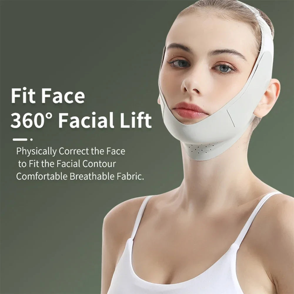 Reusable V-Line Face Slimming Band — Chin & Cheek Lift Facial Massage Strap for Women, Skin Care & Beauty Tool