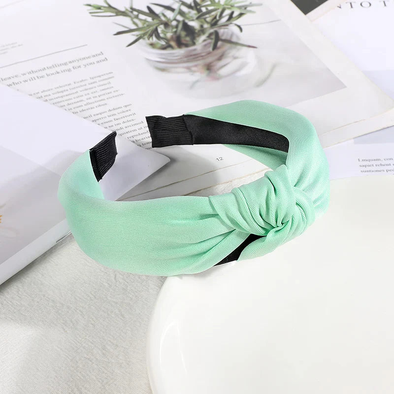 New Knotted Headbands for Women & Girls – Solid Color Hair Bands, Simple Retro Hair Hoop, Makeup Headwear, Hair Accessories