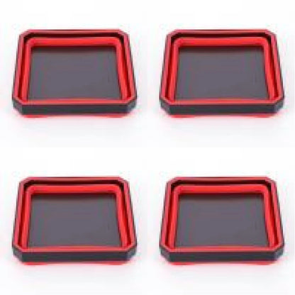 5-Inch Collapsible Magnetic Screw Tray - Silicone Tool Parts Storage Bowl for Plumbers, Carpenters & Mechanics