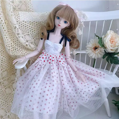 60cm BJD Doll Clothes – Cute Kawaii Outfits for 1/3, 1/4 & 1/6 Dolls, Variety of Accessories for Children’s Toys