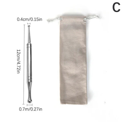 Manual Acupuncture Pen with Terahertz Energy Stone | Trigger Point Massager Stick for Face & Body Relaxation
