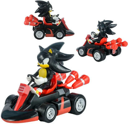 Anime Sonic the Hedgehog Pull Back Car Toy — Cartoon Figure Model, Kids Gift, Party & Home Decoration
