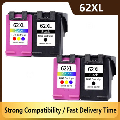 62XL High Yield Ink Cartridge for HP 62XL Compatible for HP Envy 5540 5640 7640 5646 5541 5740 5742 5745 200 250 Printer Replacement Ink Cartridge