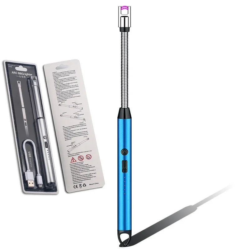 USB Rechargeable Windproof Arc Lighter – Electric Plasma Ignition Tool for Gas Stoves, Candles, BBQ & Outdoor Camping Use