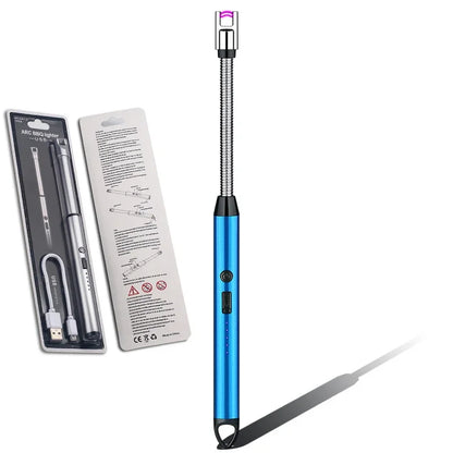 USB Rechargeable Windproof Arc Lighter – Electric Plasma Ignition Tool for Gas Stoves, Candles, BBQ & Outdoor Camping Use