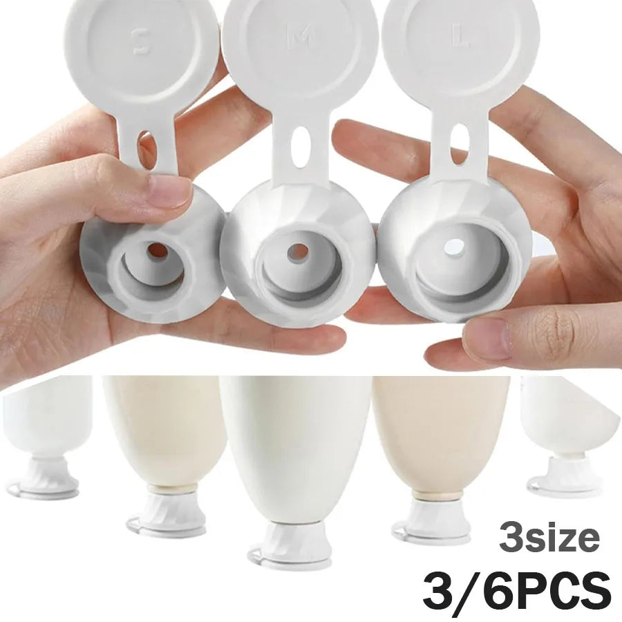 3/6PCS Bottle Emptying Caps with Adapters – 3 Sizes Inverted Flipping Bottle Transfer Connectors