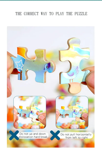 60PCS Cartoon Jigsaw Puzzle with Metal Box – Kids Educational Animal & Vehicle Puzzle Game