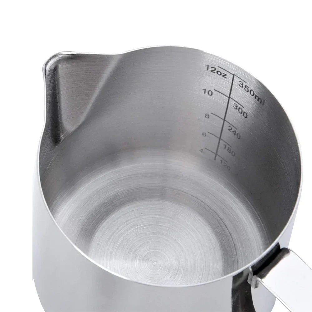 Stainless Steel Milk Frothing Pitcher Jug – Barista Latte Art Coffee Cup for Nespresso & Espresso Accessories, Easy Clean Design