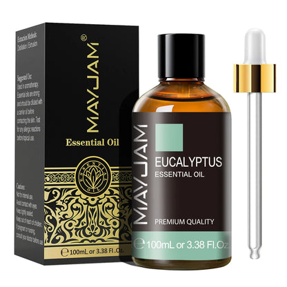 MAYJAM 100ml Essential Oil with Dropper - Sandalwood, Lavender, Eucalyptus & Vanilla for Humidifiers & Candles